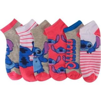 SET 6 PARES TINES DAMA LICENCIA STITCH UNITALLA MULTICOLOR DISNEY