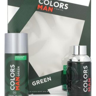 SET BENETTON COLORS GREEN 2PZ 100ML EDT SPRAY