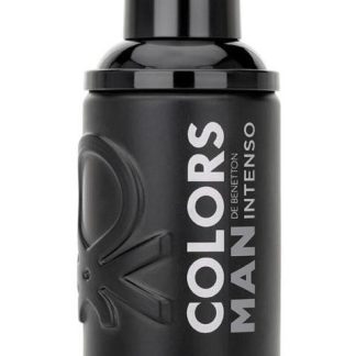 SET BENETTON COLORS MAN BLACK INTENSE EDT 100ML + MEGASPRITZER 10ML