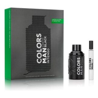 SET COLORS MAN BLACK INTENSO BENETTON 2PZ 100ML EDP - HOMBRE