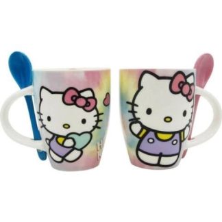 SET DE TAZA LICENCIA CON CUCHARA MULTICOLOR HELLO KITTY