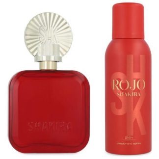 SET SHAKIRA ROJO 2PZ 80ML EDP SPRAY + DESODORANTE - MUJER