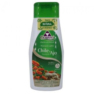 SHAMPOO CAPILAR DE CHILE Y EXTRACTO DE AJO 550ML CUARZO COSMETICS