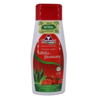 SHAMPOO CAPILAR DE SABILA Y JITOMATE 550 ML. CUARZO COSMETICS