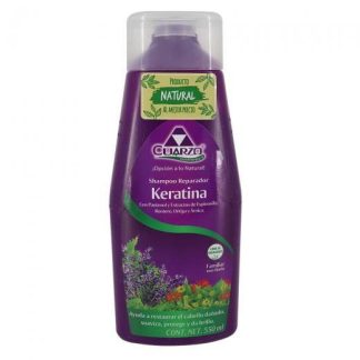 SHAMPOO CAPILAR REPARADOR CON PANTENOL Y KERATINA 550ML. CUARZO COSMETICS