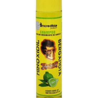 SHAMPOO MINOXIDIL Y BERGAMOTA 500 ML INCREDIBLE PRODUCTS