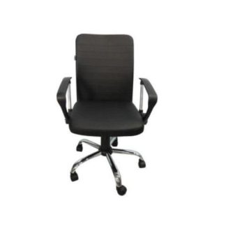 SILLA EJECUTIVA NEXTEP NE650R ALTURA AJUSTABLE RECLINABLE POLIPIEL-BASE GIRATORIA COLOR NEGRO
