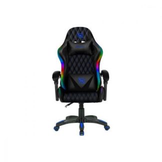 SILLA GAMER RGB INCLINACION RESPALDO 145 CLASE 4 140150KG NSGRGB1 FOAM 350MM 63CM-64CM-121131CM COJIN LUMBAR Y CABEZA NEGRO-AZUL