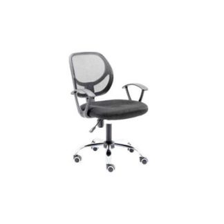 SILLA SECRETARIAL NEXTEP NE650S ALTURA AJUSTABLE Y RECLINABLE GIRATORIA Y CROMADA COLOR NEGRO