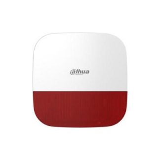 SIRENA INALAMBRICA PARA EXTERIOR CON ESTROBO ROJO- 110DB - MULTIPLES SONIDOS DE ALARMA- IP65- ALARMA DE BATERIA BAJA NB