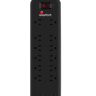 SMARTBITT SUPRESOR DE PICOS SBSS-B12-5U 12 CONTACTOS 2 USB 1 USB C 3600 JULES NEGRO