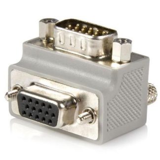 STARTECH  ADAPTADOR DE CABLE VGA MACHO - VGA HEMBRA TIPO 2 ACODADO A LA DERECHA