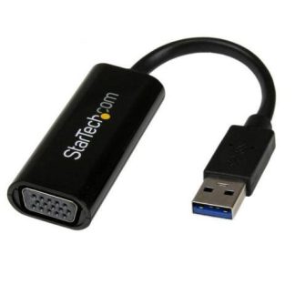 STARTECH  ADAPTADOR DE VIDEO CONVERTIDOR USB 3.0 MACHO - VGA HEMBRA 6CM NEGRO