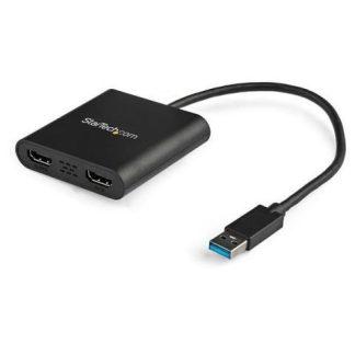 STARTECH  ADAPTADOR DE VIDEO EXTERNO USB 3.0 A 2 PUERTOS HDMI 4K PARA 2 PANTALLAS