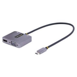 STARTECH  ADAPTADOR DE VIDEO USB C MACHO - HDMI-VGA HEMBRA GRIS