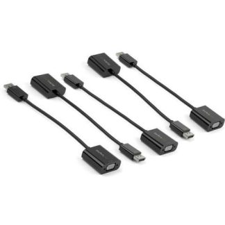 STARTECH  ADAPTADOR DISPLAYPORT 1.2 MACHO - VGA HEMBRA NEGRO 5 PIEZAS
