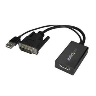 STARTECH  ADAPTADOR DVI MACHO - DISPLAYPORT HEMBRA ALIMENTADO POR USB