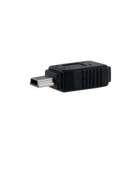STARTECH  ADAPTADOR MICRO USB B HEMBRA - MINI USB B MACHO NEGRO