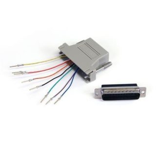 STARTECH  ADAPTADOR MODULAR SERIAL DB25 MACHO - RJ45 HEMBRA GRIS