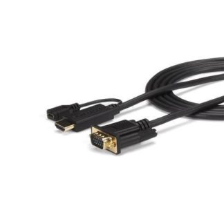 STARTECH  CABLE CONVERTIDOR ACTIVO HDMI Y MICRO-USB - VGA 1.8 METROS NEGRO