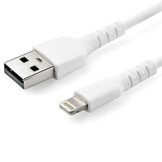 STARTECH  CABLE DE CARGA CERTIFICADO MFI LIGHTNING MACHO - USB A MACHO 2 METROS BLANCO PARA IPOD-IPHONE-IPAD