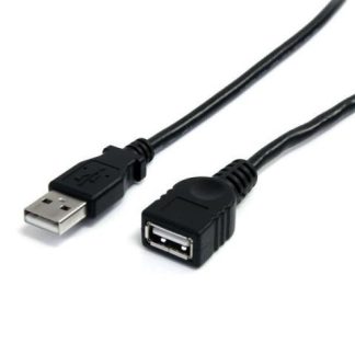 STARTECH  CABLE DE EXTENSION USB 2.0 A MACHO - USB A HEMBRA 1.8 METROS NEGRO