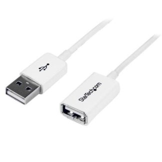 STARTECH  CABLE DE EXTENSION USB 2.0 A MACHO - USB A HEMBRA 2 METROS BLANCO