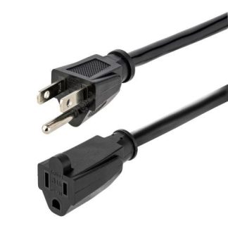 STARTECH  CABLE DE PODER NEMA 5-15R MACHO - NEMA 5-15P HEMBRA 4.5 METROS NEGRO