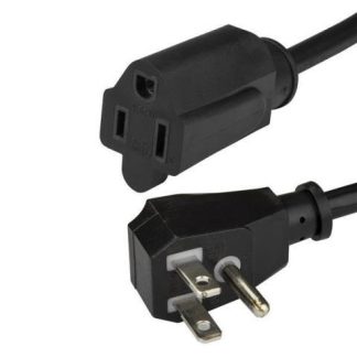 STARTECH  CABLE DE PODER PLANO NEMA 5-15P MACHO - NEMA 5-15R HEMBRA 50CM NEGRO