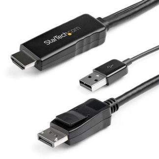 STARTECH  CABLE HDMI 1.4 MACHO - DISPLAYPORT 1.2 MACHO 4K 30HZ 2 METROS NEGRO