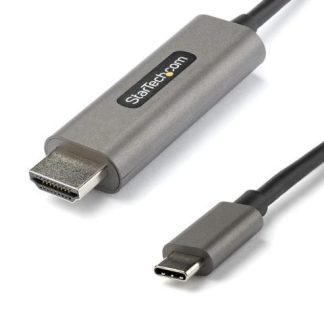 STARTECH  CABLE HDMI 1.4 MACHO - USB-C MACHO 4K 60HZ 1 METRO NEGRO-PLATA