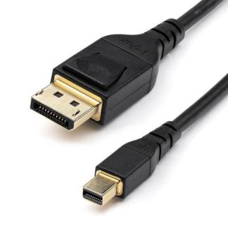 STARTECH  CABLE MINI DISPLAYPORT MACHO - DISPLAYPORT 1.4 MACHO 8K 60HZ 1 METRO NEGRO CERTIFICADO VESA
