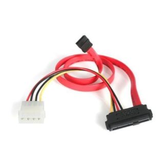 STARTECH  CABLE SAS 29-PIN - SATA CON ALIMENTACION LP4 ROJO