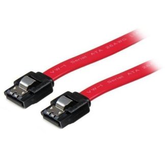 STARTECH  CABLE SATA CON CIERRE DE SEGURIDAD MACHO - MACHO 30CM ROJO