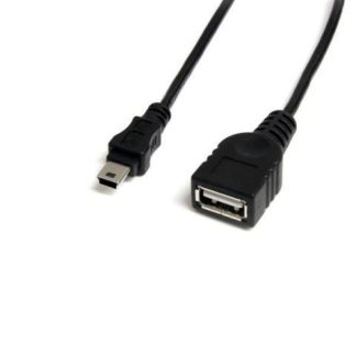 STARTECH  CABLE USB A MACHO - MINI-USB B HEMBRA 30CM NEGRO
