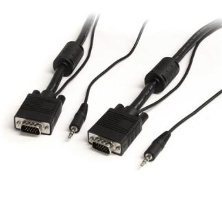 STARTECH  CABLE VGA (D-SUB) + 3.5MM MACHO 7.6 METROS NEGRO
