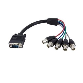 STARTECH  CABLE VGA HD15 MACHO - 5X BNC COAXIAL HEMBRA NEGRO