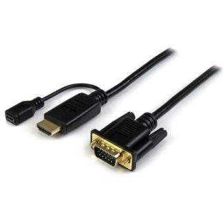 STARTECH  CABLE VGA MACHO - HDMI + MICRO-USB MACHO-HEMBRA 3 METROS NEGRO
