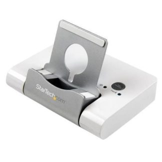 STARTECH  CONCENTRADOR USB 3.0 DE 3 PUERTOS HUB CON PUERTO DE CARGA RAPIDA (2.1A) Y BASE PARA LAPTOPS-TABLETS BLANCO
