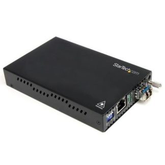 STARTECH  CONVERTIDOR DE MEDIOS GIGABIT ETHERNET RJ45 A FIBRA OPTICA LC MULTIMODO 550 METROS