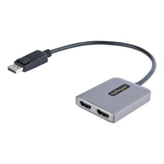 STARTECH  DIVISOR DE VIDEO DISPLAYPORT MACHO - 2X HDMI HEMBRA NEGRO-GRIS