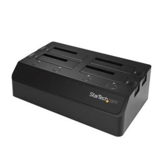 STARTECH  DOCKING STATION SDOCK4U313 USB 3.1 1X USB 3.1 4 BAHIAS SATA 2.5-3.5 PARA SSD O DISCO DURO NEGRO