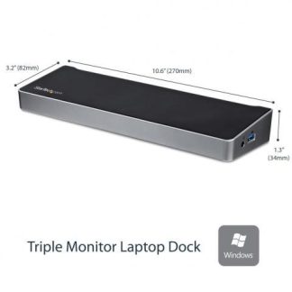 STARTECH  DOCKING STATION USB3DOCKH2DP 5X USB 3.0 1X RJ-45 2X DISPLAYPORT