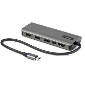 STARTECH  DOCKING STATION USB C 3X USB 3.1 1X HDMI 1X MINI DISPLAYPORTS NEGRO-PLATA