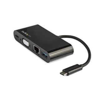 STARTECH  DOCKING STATION USB C DE 1 PUERTO 1X VGA 1X RJ-45 NEGRO