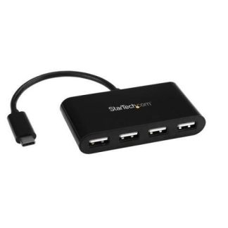 STARTECH  HUB CONCENTRADOR USB-C 4 PUERTOS USB 2.0 480 MBIT-S NEGRO