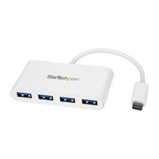 STARTECH  HUB USB 3.0 DE 4 PUERTOS USB-C MACHO - 4X USB A HEMBRA 5000 MBIT-S BLANCO