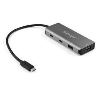STARTECH  HUB USB 3.1 MACHO - 4X USB 3.2 HEMBRA 10000 MBIT-S NEGRO-GRIS