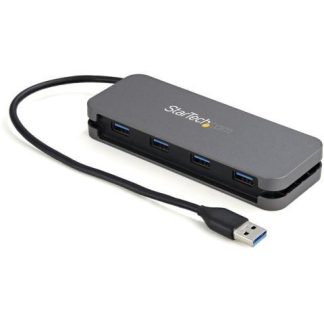 STARTECH  HUB USB A MACHO - 4X PUERTOS USB A 3.0 5000 MBIT-S NEGRO-GRIS