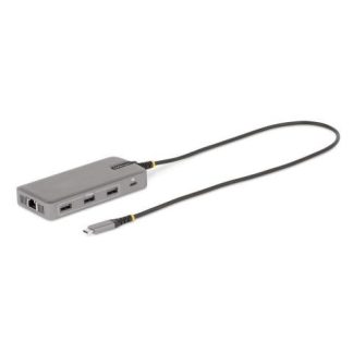 STARTECH  HUB USB-C MACHO 2X HDMI 2X DISPLAYPORT 3X USB-A 1X USB-C 1X RJ-45 GRIS